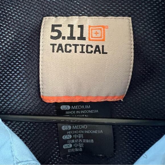 5.11 Tactical Button Front Shirt Drone Novelty Print Blue Medium - Picture 7 of 7
